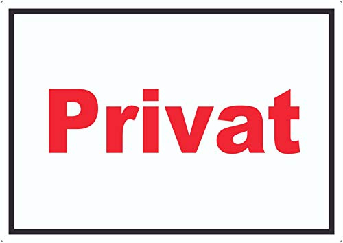 Privat Aufkleber rot-weiß-schwarz A9 (37x52mm)