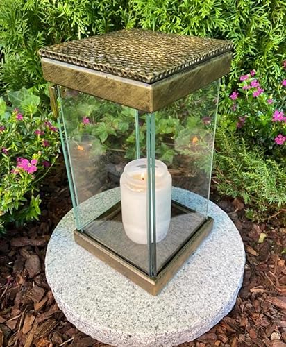 Grablampe Grablicht Grabkerze 24 cm H. ! - Neue Model Grablicht Kerze Grabdekoration Grabschmuck incl. Kerze.