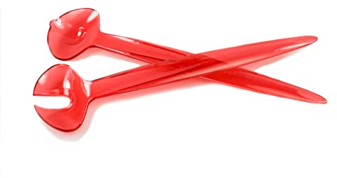 Tupperware Eleganzia - Posate per insalata, colore: rosso