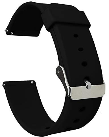 ONE ECHELON Bracelet de montre à dégagement rapide compatible avec Diesel Griffed Gen 6 - Bracelet de rechange en silicone avec boucle Tang (noir)