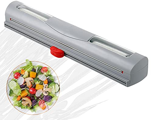 Fulenyi Cling Film Dispenser - Foil Packaging Foil Dispenser | Parchment, Wax Paper and Aluminium Foil Dispenser for Kitchen Drawers, Packaging Dispenser