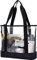 Transparente Tragetasche Große Durchsichtige PVC-Schultertasche für Damen Klare Wasserdichte Kulturhandtasche Kosmetische mit Reißverschluss für Urlaub Reisen Einkaufen Sport Arbeit Schule (1)