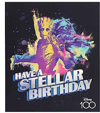 UK Greetings Marvel Geburtstagskarte für Ihn/Junge/Freund mit Umschlag – auffälliges Design, mit Groot