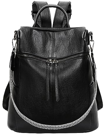 Leathario Rucksack Damen Klein Anti diebstahl aus veganem Leder Schultertasche Handtasche Cityrucksack für Frauen Mädchen Elegant für Reise Freizeit Einkauf Arbeit