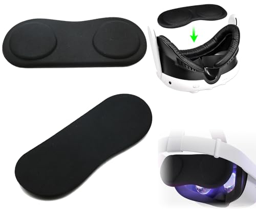 2 Stück VR Lens Protect Cover Staubschutzhülle VR Lens Cover Schwarz Abwaschbare Schutzhülle rutschfest Ersatz Pads Schweißfest Und rutschfest VR Zubehör Für Verschiedene VR-Objektive