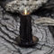 Luminara Schwere Wachstropfen flammenlose LED-Kerze, schwarz, 6,3 cm x 16,5 cm, Timer-Funktion, Echtwachssäule, batteriebetrieben, geruchlos, sicher, langlebig