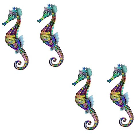 PACKOVE 4 Pièces autocollants pour voitures stickers muraux mer aquarium hippocampe autocollants de voiture autocollants amovibles fond d'écran graffiti mural autocollant de toilette c005