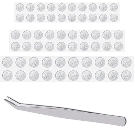 GIONAR 60Pcs Earphone Dust Mesh with One Tweezers, Earbuds Meshes, Glue Stainless Steel Metal In-Ear Earphones Filter Mesh Replacement Clean Net, (3.5mm 4mm 4.5mm 3 Sizes Each Size 20 Pairs)