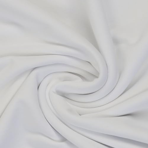 Jersey Stoff Vanessa | Swafing | NEUE FARBEN | uni (Länge am Stück: ab 50cm | Breite: 155cm) (weiß 011)