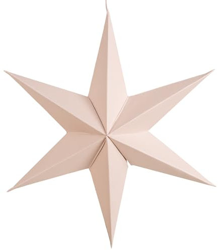 Logbuch-Verlag Papierstern rosa Weihnachten Advent Deko Stern zum Aufhängen Altrosa Weihnachtsstern Fensterdeko 28 cm