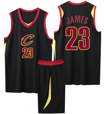 ABRTJCL Completo Basket Uomo/Ragazzo, Canotte Allenamento e Canottiera, Maglia e Pantaloncini Nero 3XL