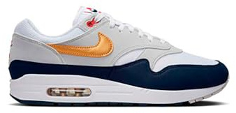 Nike Herren Air Max 1 Sneaker, Obsidian Metallic Gold White, 47.5 EU