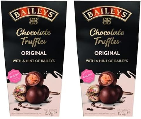 Baileys Chocolate Truffles | 1 x 150 g | einzeln verpackte Pralinen | Pralinen Geschenk | gefüllt mit Likör (Packung mit 2)