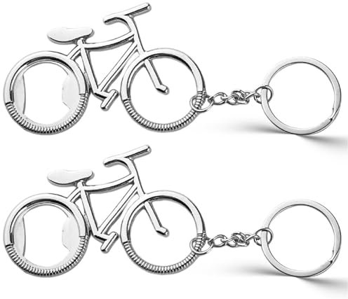 WERIGONI 2er-Pack Schlüsselanhänger Fahrrad,Fahrradflaschenöffner, Bierflaschenöffner Schlüsselanhänger, Flaschenöffner Tragbarer Bierflaschenöffner