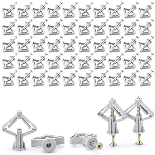 MOLIMOLI 50 Pièces Goupilles Creuses avec Épandeur et Goupilles de Plaques de Plâtre pour Cloisons Sèches et Plâtre Goupilles 8mm