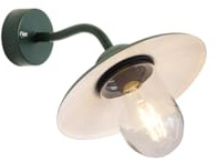 Qazqa Industrie außen Wandleuchte, Außenlampe, Wandlampe für den Garten - Munich - Grün, max. 15W, Geeignet für LED, 26cm, IP44