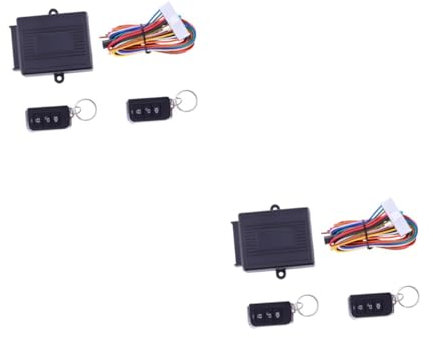 Amosfun 2 Pièces Système de Sécurité Alarme de Voiture sans Clé avec Télécommande Verrouillage Centralisé et de Recherche pour Déverrouillage des Portes et Du Coffre