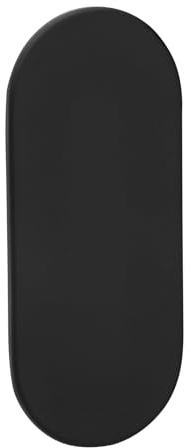 SOTECH Blindrosette oval 65 x 28 x 2 mm Edelstahl schwarz mit 3M-VHB-Klebepad ohne Bohren montierbar Abdeckrosette für Schlösser in Möbel und Türen