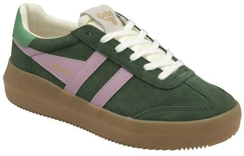Gola Women's Athena Sneaker, Evergreen/Candy/Jade/Gum, 9.5