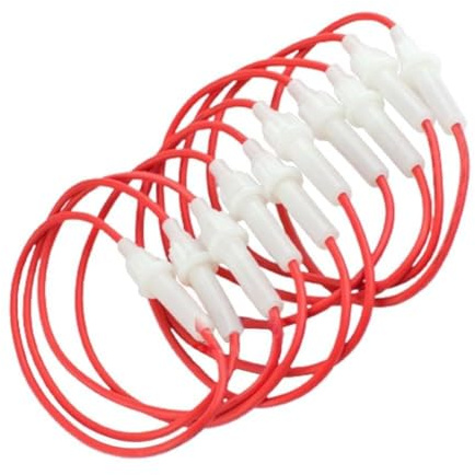 Vibsky Lot de 10 porte-fusibles en verre AGC blanc à connexion rapide pour tubes de fusible de 5 x 20 mm et 6 x 30 mm, 20 AWG, 250 V, 0,5 A-30 A