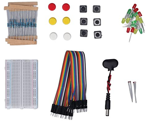 BONKZEBU Electronics Kit Starter, Fun Assortment Development Component with 400 Hole Breadboard, Compatible with for R3