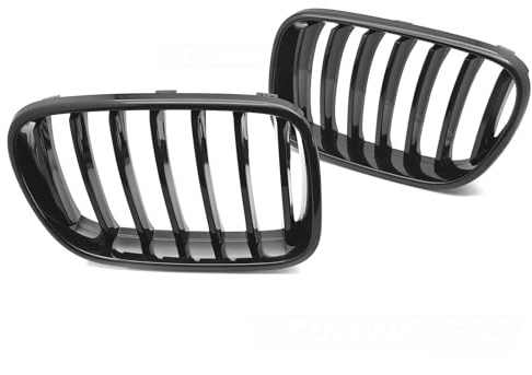 Front Kühlergrill Set für BMW X3 F25 2010-2014 Glanz Schwarz Nieren Optik