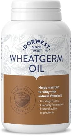 Dorwest Herbs Wheatgerm Oil Capsules for Dogs and Cats 200 Capsules