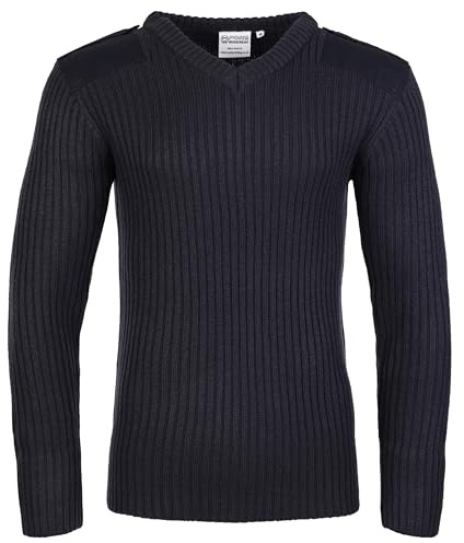 Fort - V-Neck Knitted Combat Jumper - Comfortable & Durable - Cosy & Versatile - Ideal for Work