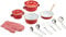 small foot Kochgeschirr für Kinder, Zubehör für Spielküche, 13-tlg. Set mit Topfhandschuh und Küchenhelfern, 8964