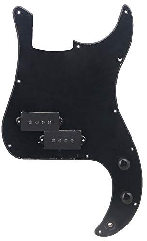BQLZR Prewired PB Bass Pickguard Kit f¨¹r P-Bassgitarre schwarz
