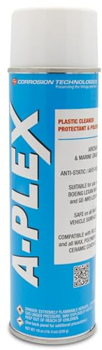 Corrosion Technologies A-Plex Anti-Static Plexiglas Cleaner & Polish, MIL-C-878937 Type II Approved Protectant for Aircraft Windshields, Marine Windows, Motorcycle Visors, TV & Phone Screens, 19 oz