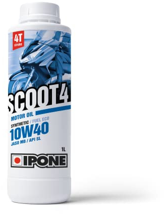 IPONE – Huile Moteur Scooter 4 Temps 10W40 Scoot 4 - Semi-Synthétique – Protection du Moteur – Economie de Carburant – Bidon 1 Litre