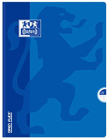OXFORD Cahier OpenFlex 24x32cm Grands Carreaux Seyès 192 Pages Brochées Couverture Polypro Coloris Assortis