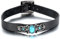 JewelryWe Schmuck Choker Halsband Retro Luxus künstliche Türkis Legierung Leder Kette Halskette für Damen und Herren, Blau Schwarz Silber