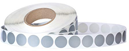 Premium Gewebeklebeband Punkte, Farbe: silber - 2000 Stück pro Rolle, 1-bahnig - 1 Rolle