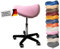 Promafit Sattelhocker Sattelstuhl höhenverstellbar - Rollhocker Drehhocker Arbeitshocker Bürostuhl mit Sattelsitz – Praxishocker Hocker ergonomisch in vielen Farben – Rückenschonend (Rosa)