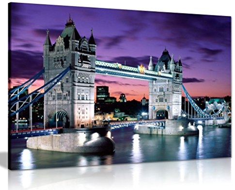 London Tower Bridge Canvas Wall Art Picture Print (36X24)