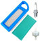 Carkio- Filtre à air 698083 - Préfiltre 697015 - Filtre à Carburant 394358 - Bougie d'allumage - Compatible with Moteur de Tondeuse Briggs & Stratton