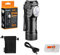 Fenix LD15R Mini-LED-Taschenlampe mit rechtwinkligem Akku, 500 Lumen, Weiß / Rot