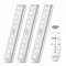 Battery Operated Under Cabinet Kitchen Lights with Remote Control and Touch Switch Timer Under Counter Lights Adjustable Brightness for Kitchen Bedroom Corridor, Multiple Colors 3 Pack