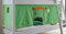Froschkönig24 Vorhang Set 20763 Grün/Orange Hochbett Etagenbett Stoffset 3tlg