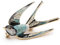 Fliyeong Premium Schöne Kristall Schwalbe Tier Brosche Vogel Revers Pin Badge Frauen Schmuck