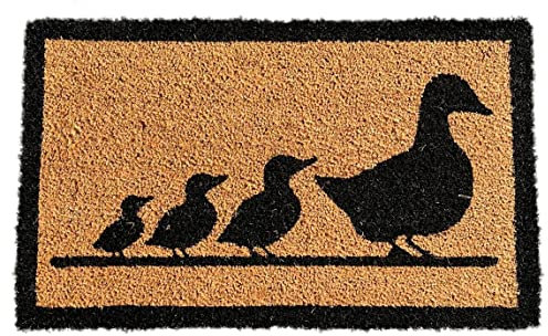 Selections Coir Outdoor & Indoor Doormat with Duck Family Design