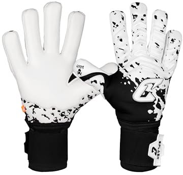 CATCH & KEEP Torwarthandschuhe Herren Splash Magic White Gr. 8 I Professionelle Torwarthandschuhe mit Fingerschutz, Daumenunterstützung & dickerer Handgelenksbandage