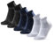 DANISH ENDURANCE Kurze Fahrrad Socken, Sommer Rennrad Socken, Gepolstert, Unisex, für Herren & Damen, 3 Paar, Mehrfarbig (1x Weiß, 1x Schwarz, 1x Dunkelblau), 35-38