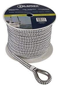 Talamex Ankerleine / 20m / Ø 12 mm / Blei / Boot / Grau / Nylon / Karabiner