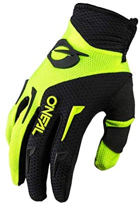O'NEAL | Fahrrad- & Motocross-Handschuhe | Kinder | MX MTB DH FR Downhill Freeride | Langlebige, Flexible Materialien, belüftete Handinnenfäche | Element Youth Glove | Schwarz Neon-Gelb | Größe XS