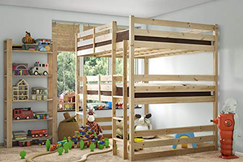 STRICTLY BEDS&BUNKSFusion Raised Pine Bunk Bed, 4ft 6 Double