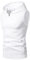 STTLZMC Uomo Felpa Smanicata con Cappuccio Fitness Muscolo Vest Tops con Zip Fino Gilet Casual,Bianco,XXL