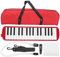 Melodica 32 Tasti Tastiera per Pianoforte Ad Aria, Strumento Musicale Tastiera per Pianoforte Ad Aria con Borsa per il Trasporto, Bambini Melodica per Principianti Melodica 32 Tasti per Adulti(rosso)